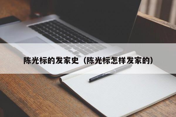 陈光标的发家史（陈光标怎样发家的）